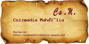Csizmadia Mahália névjegykártya
